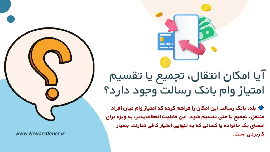 آموزش تصویری ترفندهای وام رسالت انتقال تجمیع تقسیم امتیاز وام بانک رسالت