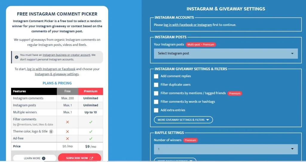 5 سایت قرعه کشی اینستاگرام comment picker